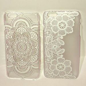 Set of two clear and white iPhone 6s Plus cases